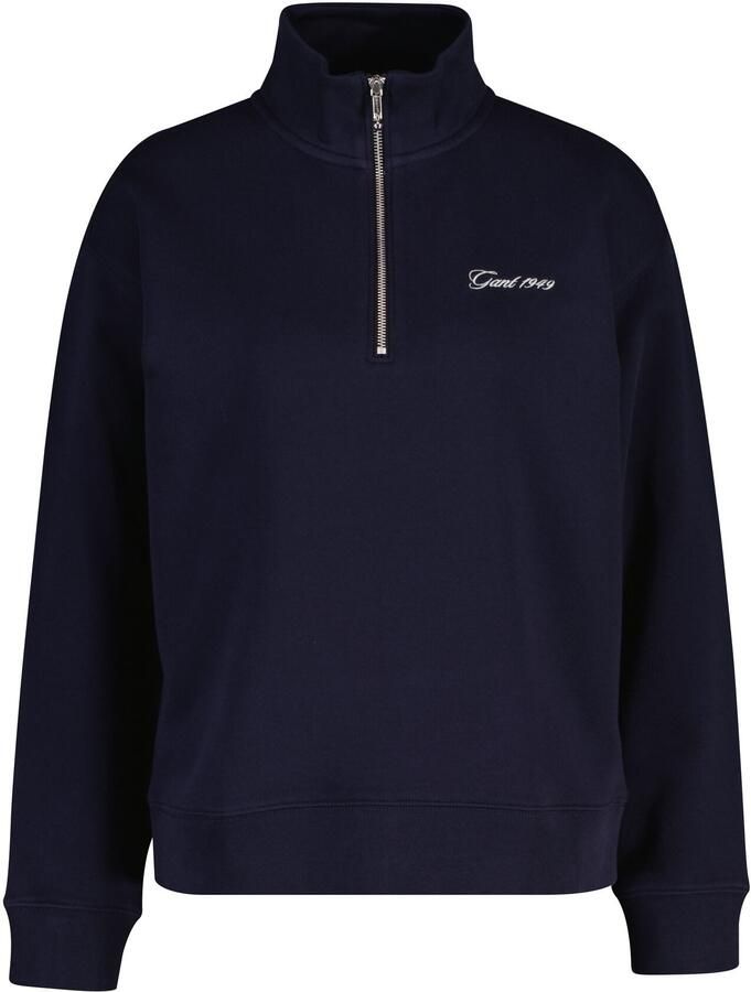Gant Sweatshirt SCRIPT HALF ZIP met opstaande kraag normale pasvorm