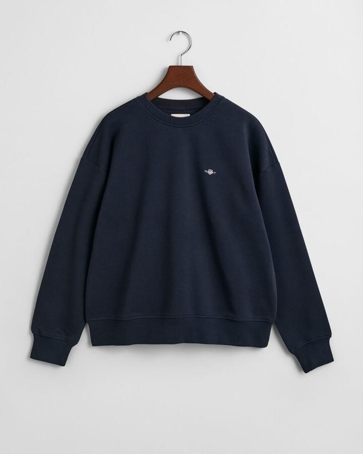Gant Sweatshirt SHIELD C-NECK SWEAT Grafische -borduursel op de borst - Foto 17
