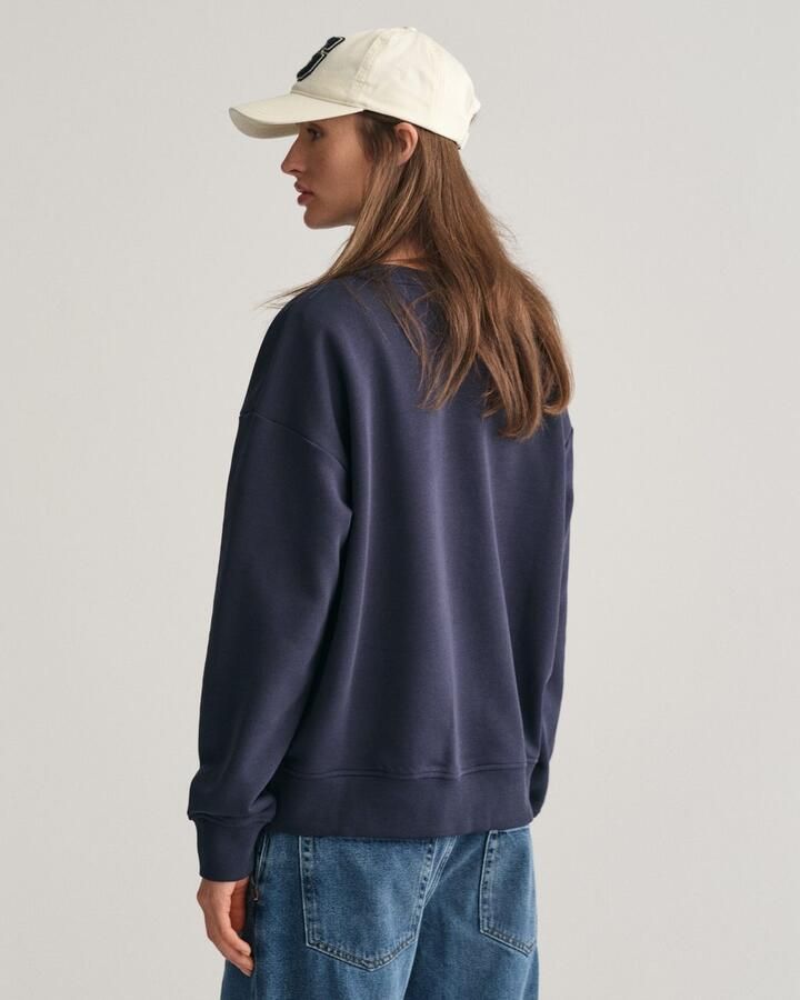 Gant Sweatshirt SHIELD C-NECK SWEAT Grafische -borduursel op de borst - Foto 8
