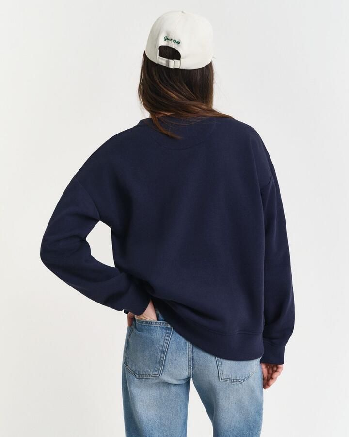 Gant Sweatshirt SHIELD C-NECK SWEAT Grafische -borduursel op de borst - Foto 14
