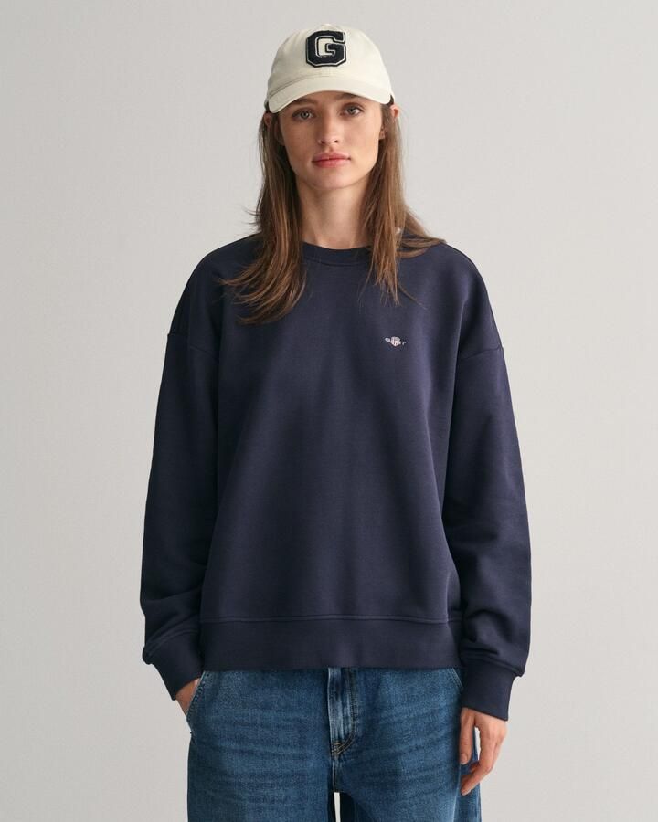 Gant Sweatshirt SHIELD C-NECK SWEAT Grafische -borduursel op de borst - Foto 15