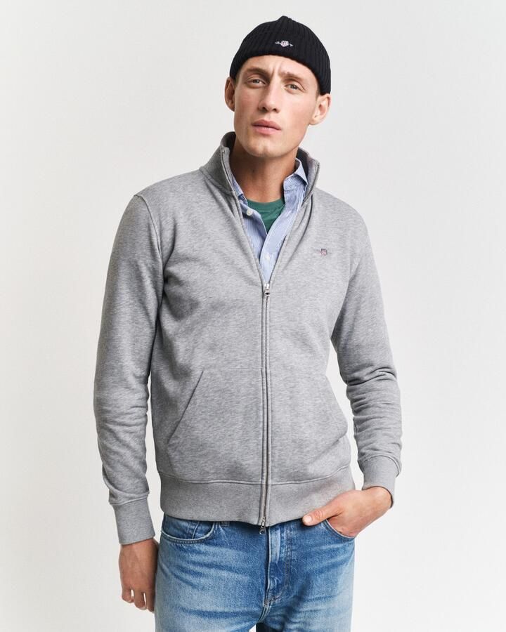 Gant Sweatvest REG SHIELD FULL ZIP SWEAT met logoborduursel op borsthoogte - Foto 11