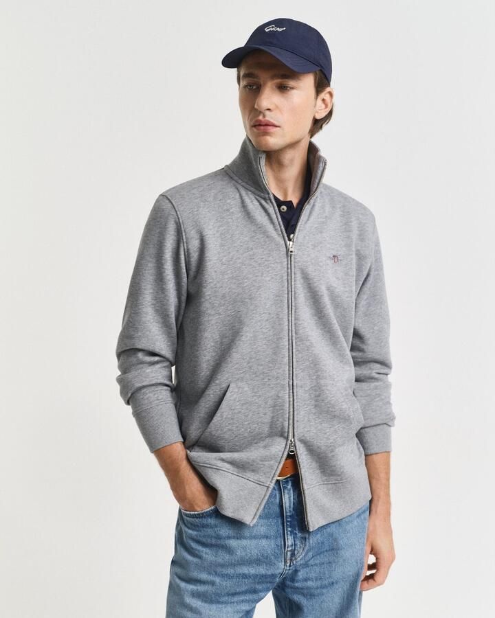 Gant Sweatvest REG SHIELD FULL ZIP SWEAT met logoborduursel op borsthoogte - Foto 14