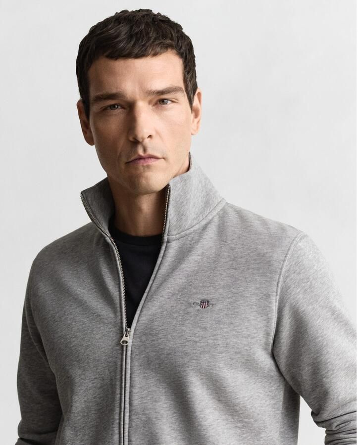 Gant Sweatvest REG SHIELD FULL ZIP SWEAT met logoborduursel op borsthoogte - Foto 4