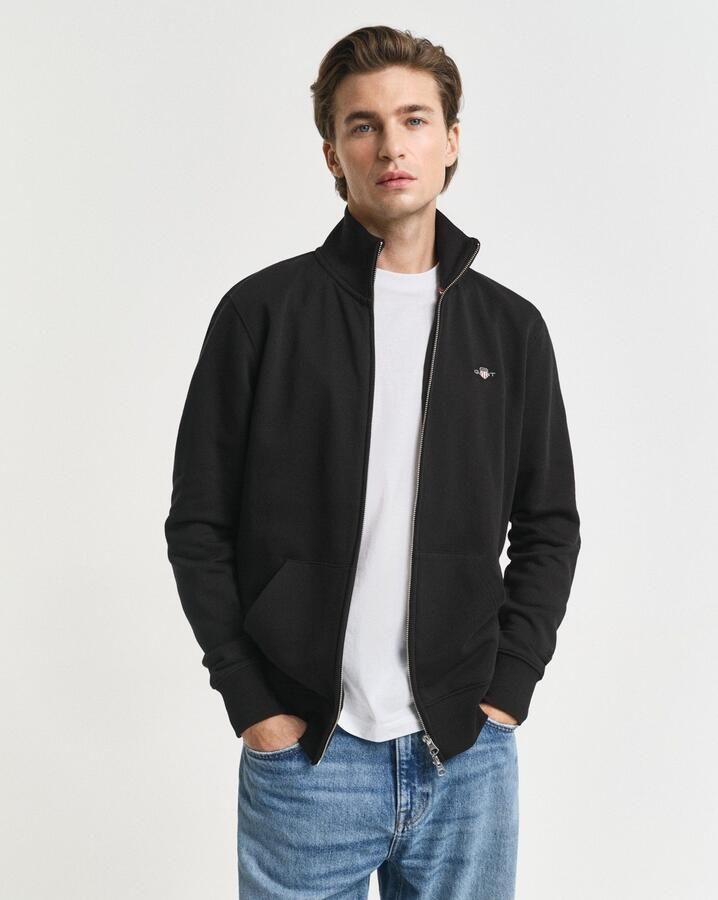 Gant Sweatvest REG SHIELD FULL ZIP SWEAT met logoborduursel op borsthoogte - Foto 4