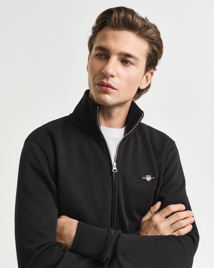 Gant Sweatvest REG SHIELD FULL ZIP SWEAT met logoborduursel op borsthoogte - Foto 2
