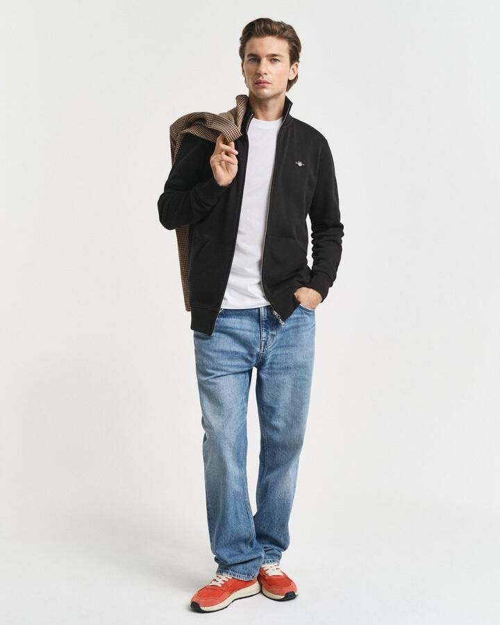 Gant Sweatvest REG SHIELD FULL ZIP SWEAT met logoborduursel op borsthoogte - Foto 3