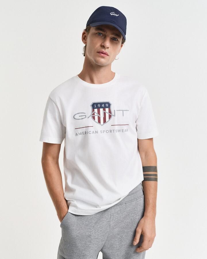 Gant T-shirt met labelprint model 'ARCHIVE SHIELD'