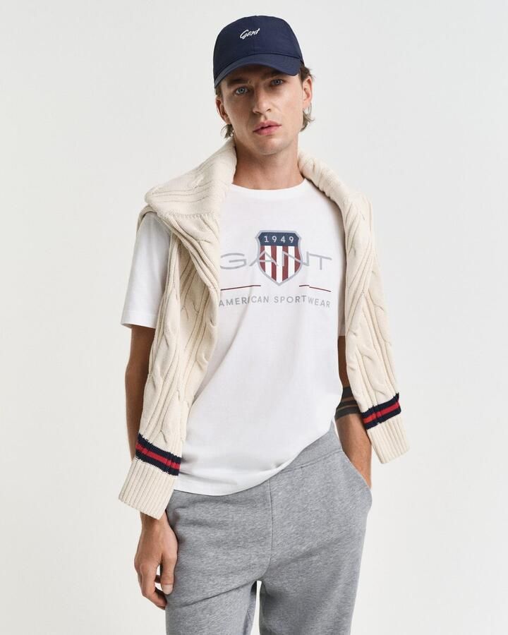 Gant T-shirt met labelprint model 'ARCHIVE SHIELD' - Foto 2