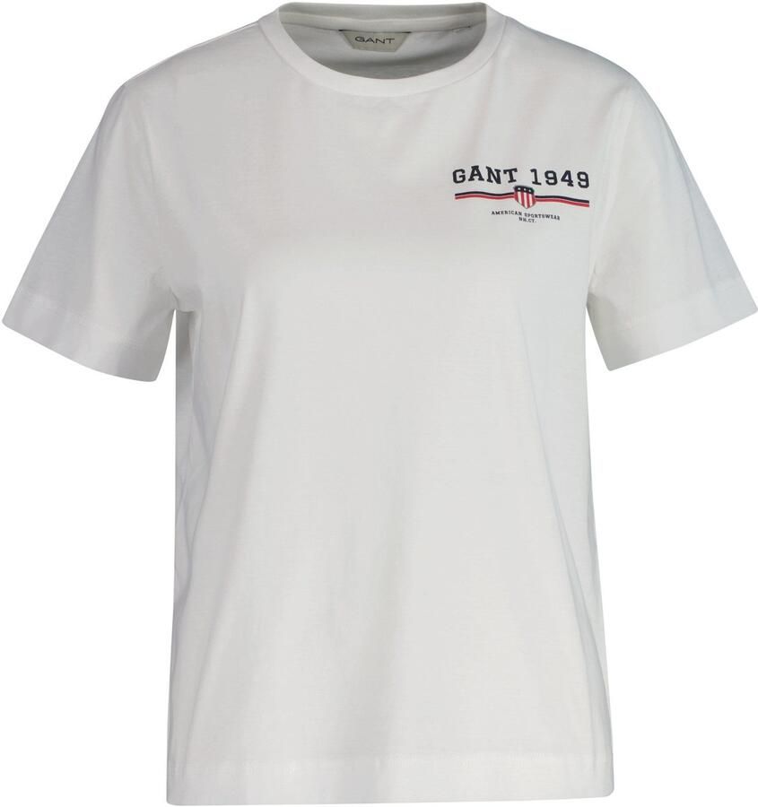 Gant T-shirt REG GRAPHIC SS T-SHIRT regular fit print op de borst - Foto 2