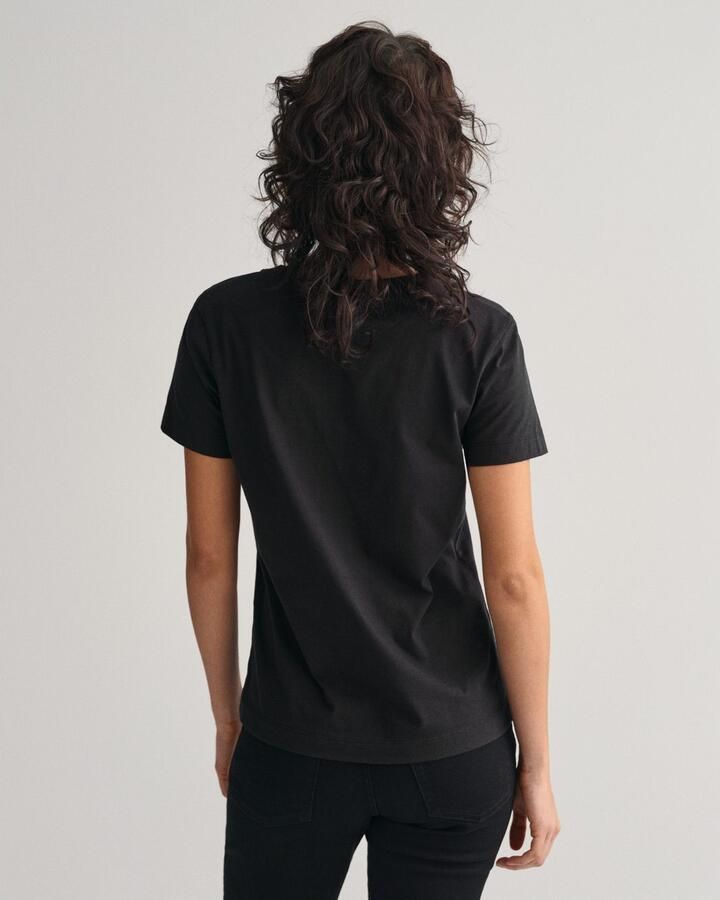 Gant T-shirt REG SHIELD KA V-NECK T-SHIRT met een klein geborduurd logo op de borst - Foto 17