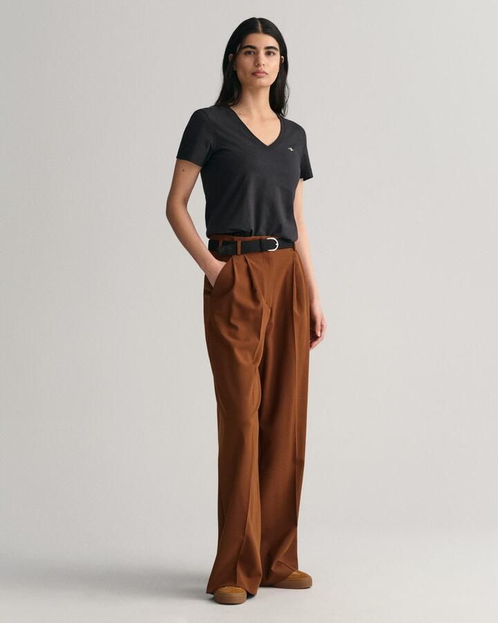 Gant T-shirt REG SHIELD KA V-NECK T-SHIRT met een klein geborduurd logo op de borst - Foto 11