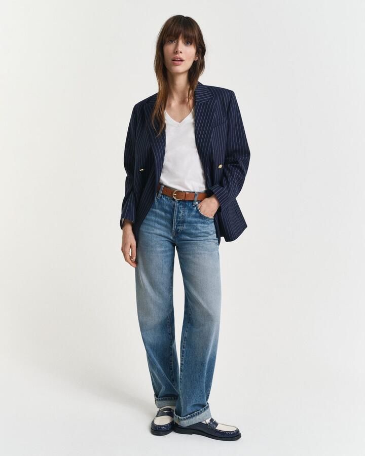 Gant T-shirt REG SHIELD KA V-NECK T-SHIRT met een klein geborduurd logo op de borst - Foto 15