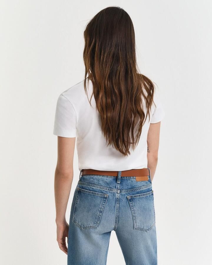 Gant T-shirt REG SHIELD KA V-NECK T-SHIRT met een klein geborduurd logo op de borst - Foto 16