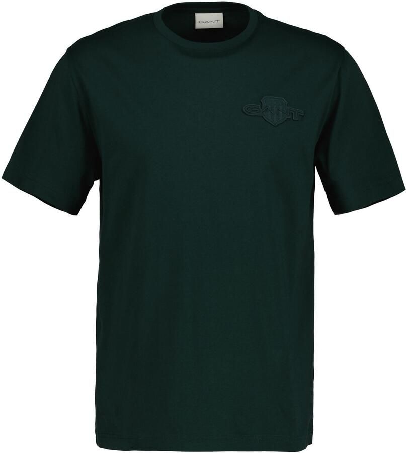 Gant T-shirt REG TONAL SHIELD SS T-SHIRT Borduurwerk ronde hals regular fit