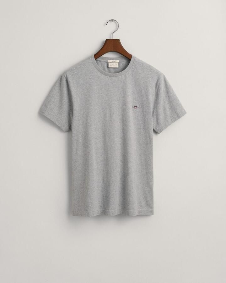 Gant T-shirt SLIM SHIELD SS T-SHIRT met logoborduursel op borsthoogte - Foto 4