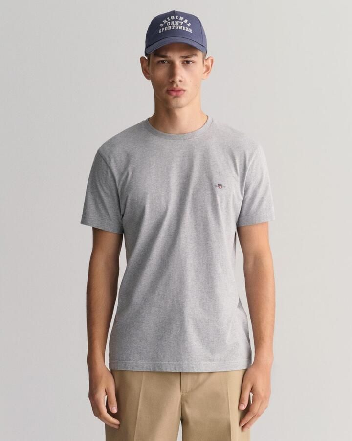 Gant T-shirt SLIM SHIELD SS T-SHIRT met logoborduursel op borsthoogte - Foto 6