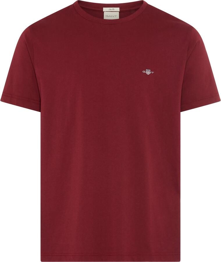 Gant T-shirt SLIM SHIELD SS T-SHIRT met logoborduursel op borsthoogte