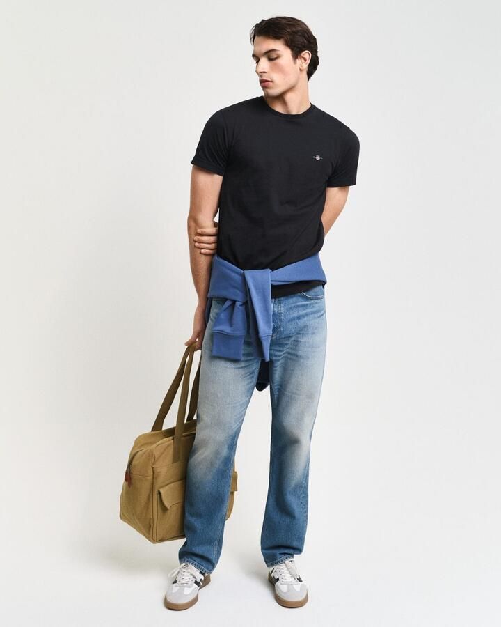 Gant T-shirt SLIM SHIELD SS T-SHIRT met logoborduursel op borsthoogte - Foto 6