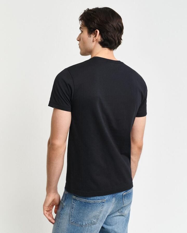 Gant T-shirt SLIM SHIELD SS T-SHIRT met logoborduursel op borsthoogte - Foto 10
