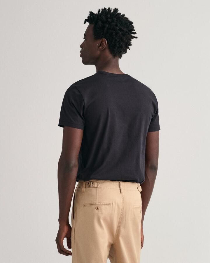Gant T-shirt SLIM SHIELD SS T-SHIRT met logoborduursel op borsthoogte - Foto 11