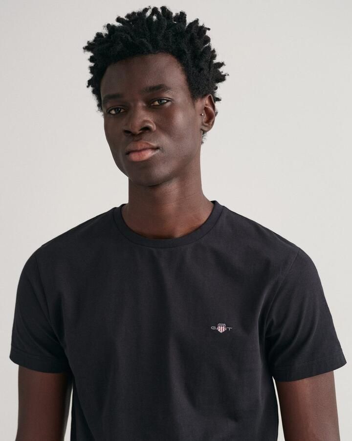 Gant T-shirt SLIM SHIELD SS T-SHIRT met logoborduursel op borsthoogte - Foto 13