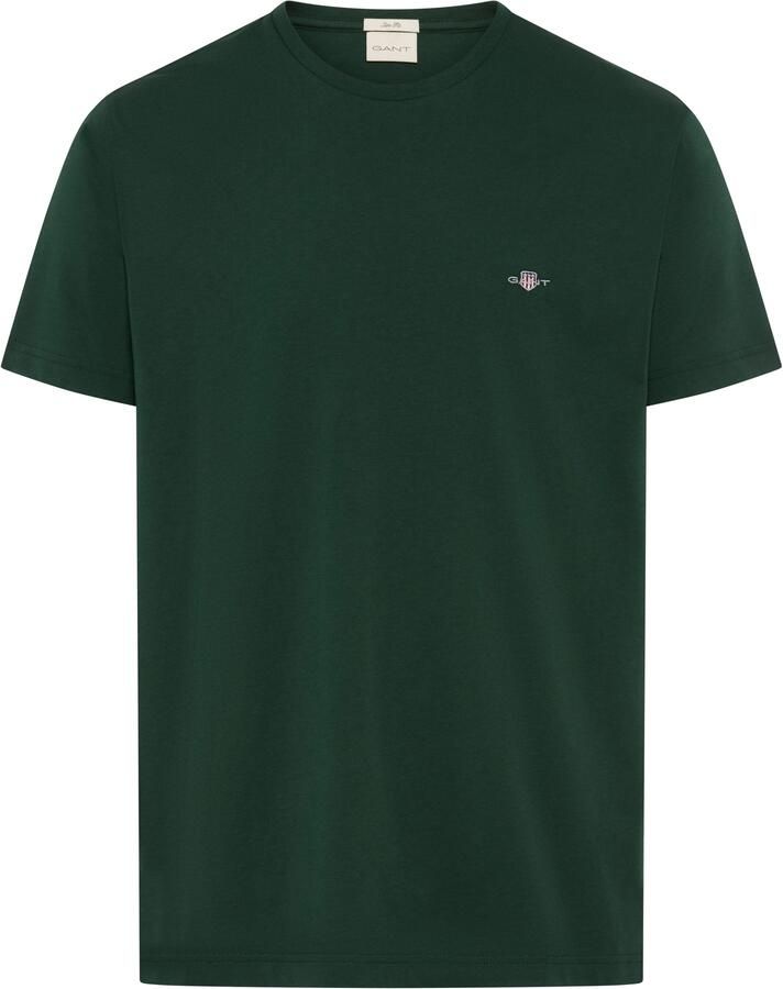Gant T-shirt SLIM SHIELD SS T-SHIRT met logoborduursel op borsthoogte