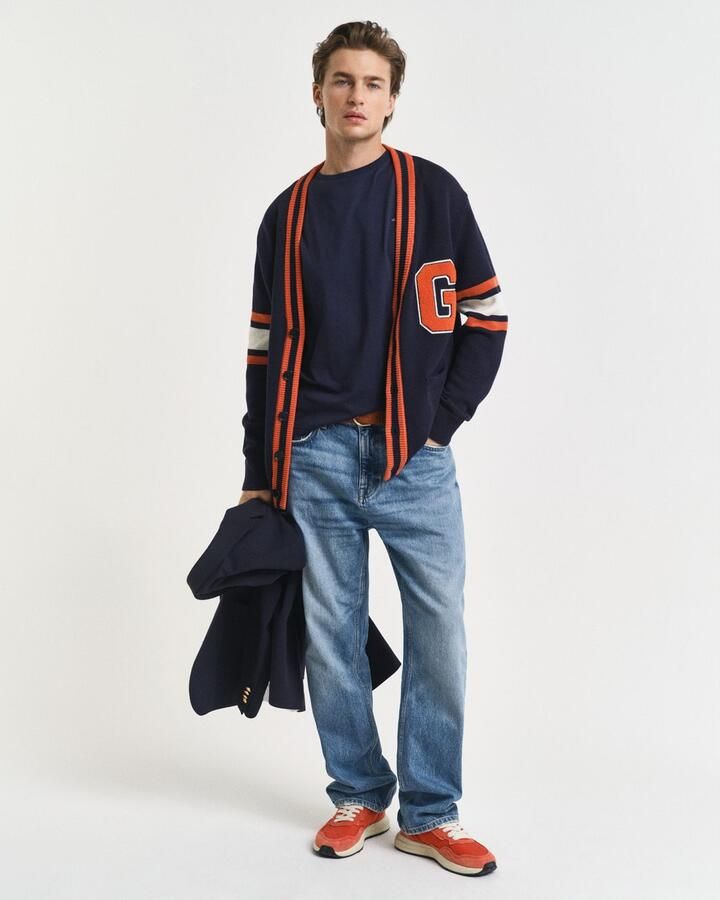 Gant T-shirt SLIM SHIELD SS T-SHIRT met logoborduursel op borsthoogte - Foto 3