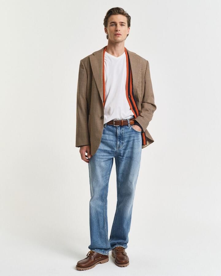 Gant T-shirt SLIM SHIELD V-NECK T-SHIRT met een klein geborduurd logo op de borst - Foto 11