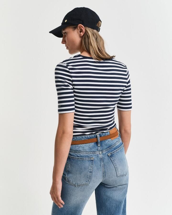Gant T-shirt SLIM STRIPED 1X1 RIBBED KA T-SHIRT - Foto 2