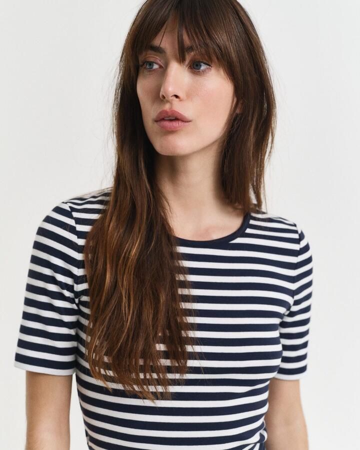 Gant T-shirt SLIM STRIPED 1X1 RIBBED KA T-SHIRT - Foto 8