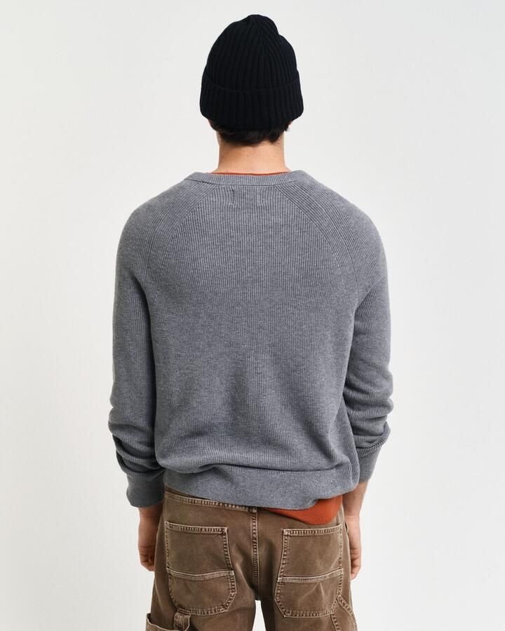 Gant Trui met ronde hals COTTON WOOL RIB C-NECK - Foto 2