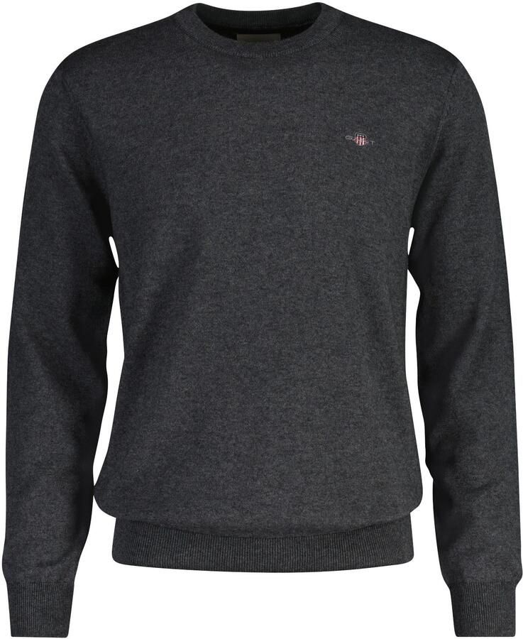 Gant Trui met ronde hals CTN WO C-NECK met geborduurd logo