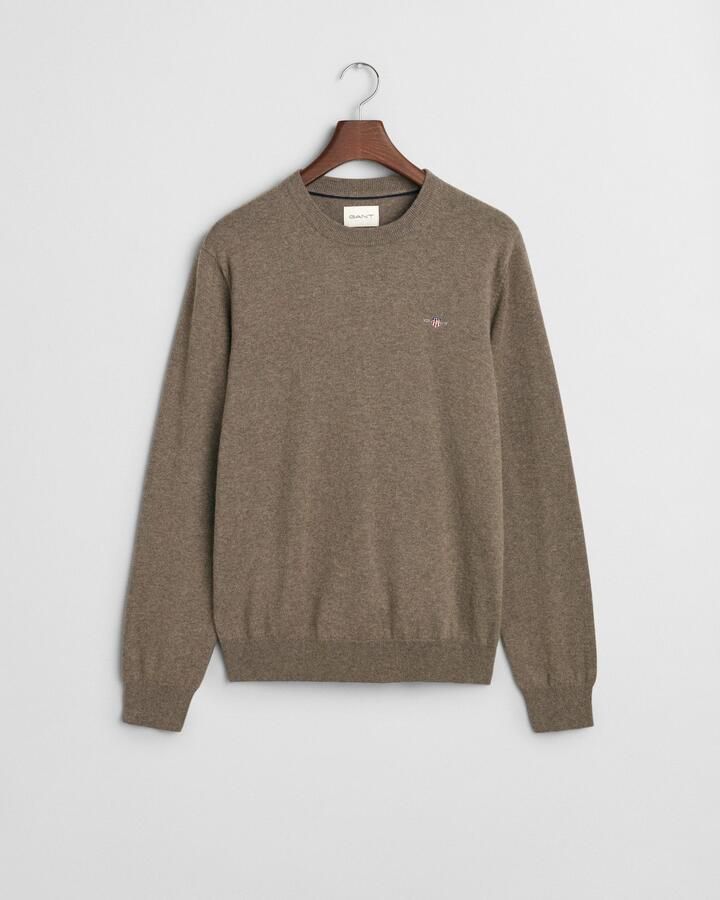 Gant Trui met ronde hals CTN WO C-NECK met geborduurd logo - Foto 2