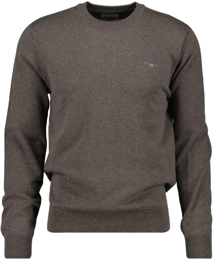 Gant Trui met ronde hals CTN WO C-NECK met geborduurd logo