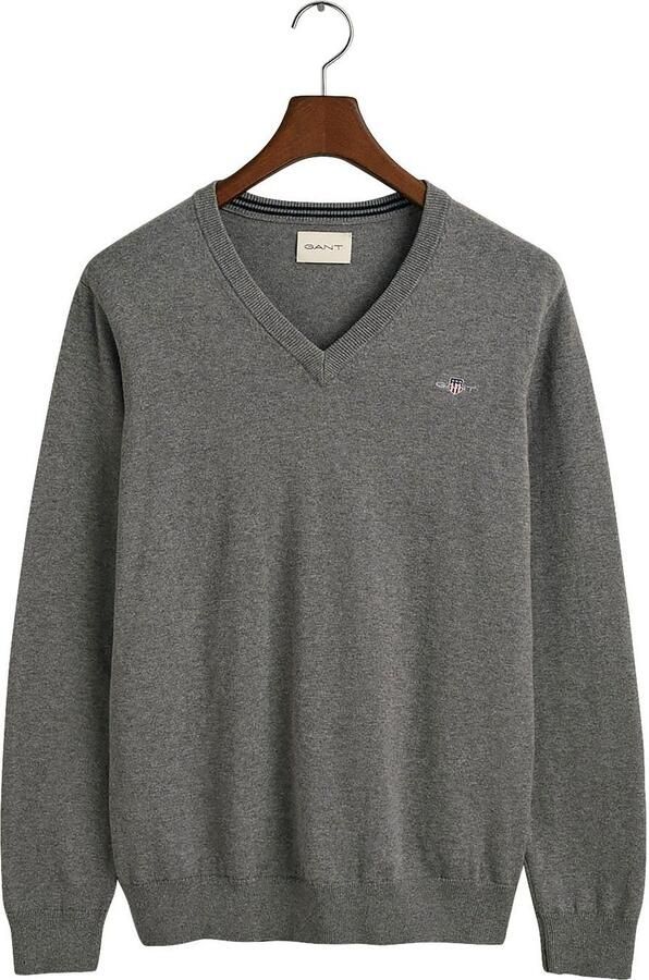 Gant Trui met V-hals CLASSIC COTTON V-NECK Premium gebreide jersey van zacht 100% katoen overgangstrui - Foto 19