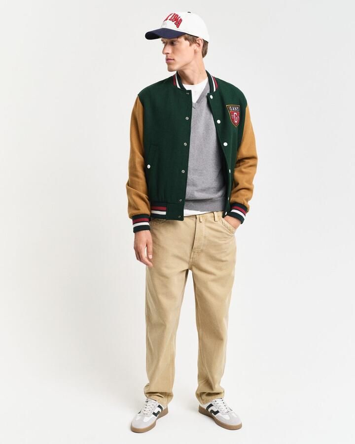 Gant Trui met V-hals CLASSIC COTTON V-NECK Premium gebreide jersey van zacht 100% katoen overgangstrui - Foto 7