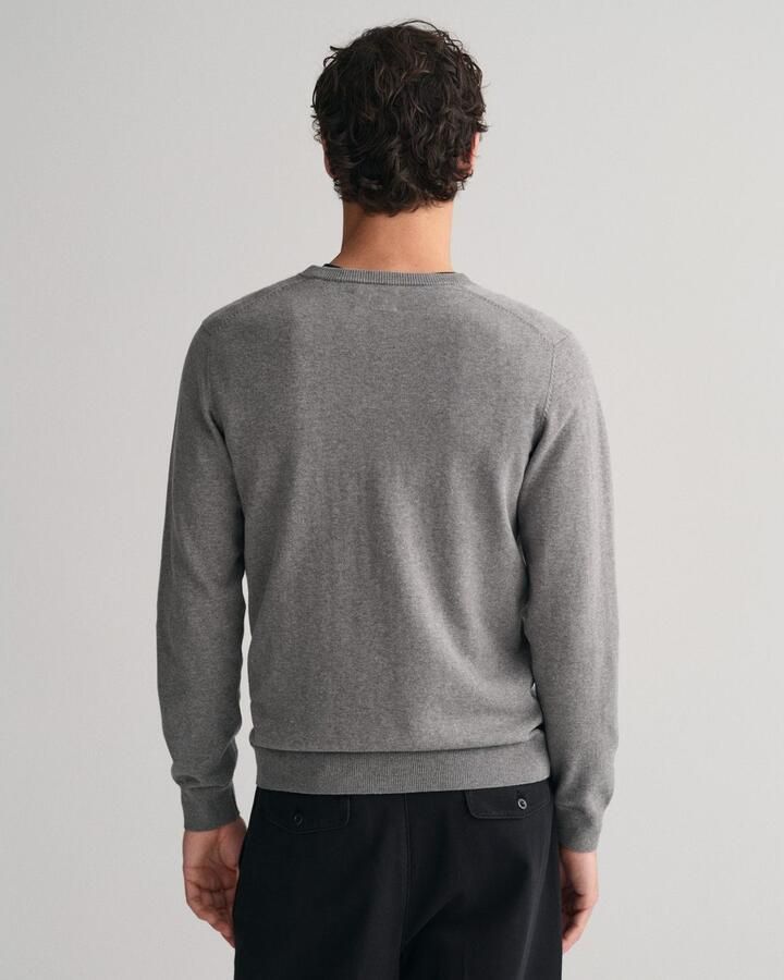 Gant Trui met V-hals CLASSIC COTTON V-NECK Premium gebreide jersey van zacht 100% katoen overgangstrui - Foto 8