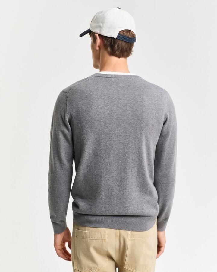 Gant Trui met V-hals CLASSIC COTTON V-NECK Premium gebreide jersey van zacht 100% katoen overgangstrui - Foto 12