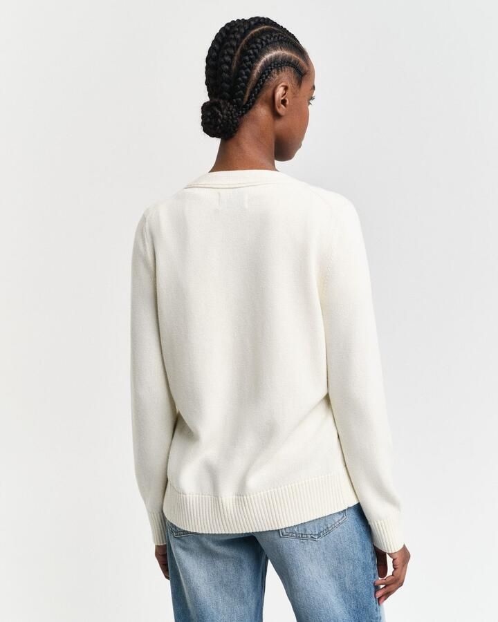 Gant Gebreid vest met labelstitching - Foto 4