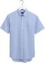 Gant casual overhemd korte mouw wijde fit lichtblauw effen katoen - Thumbnail 5