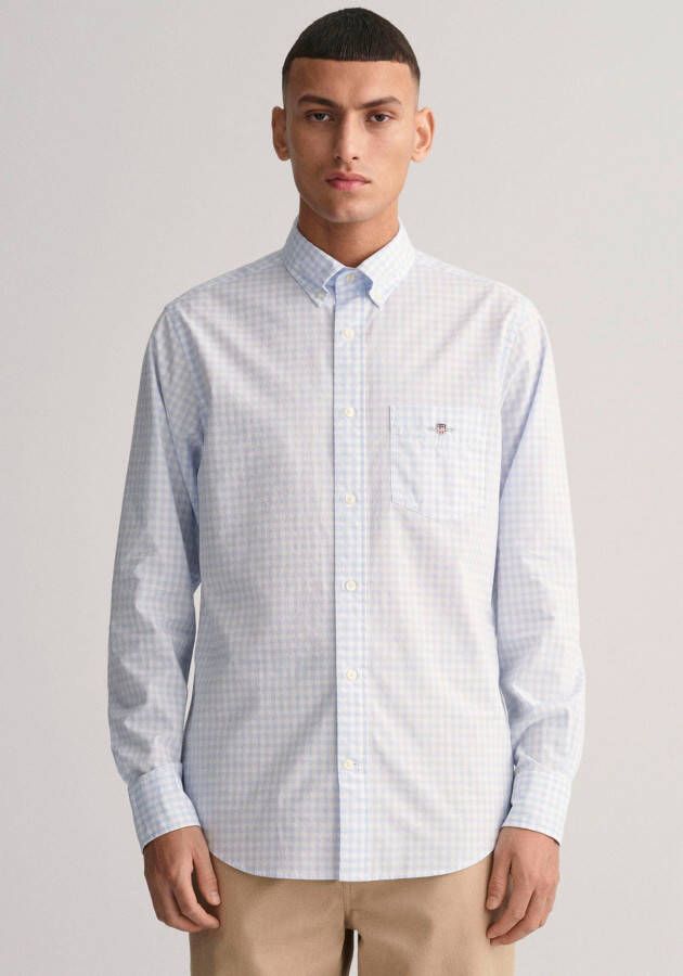 Gant Overhemd met lange mouwen met logoborduursel op borsthoogte