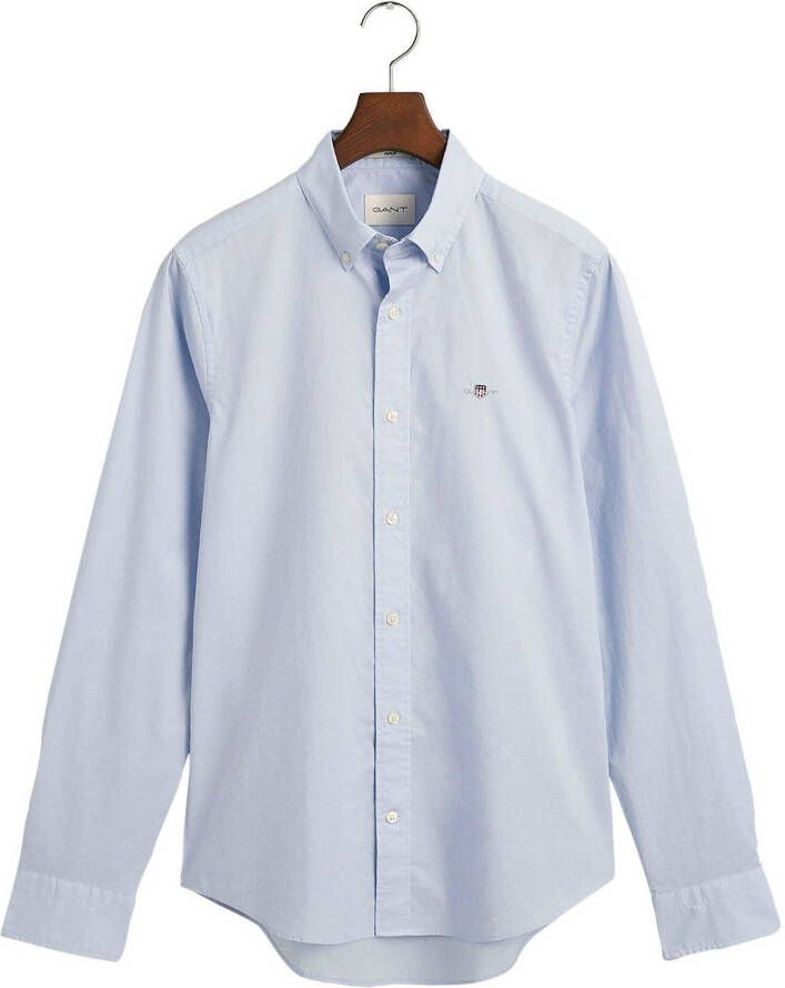 Gant Overhemd met lange mouwen Slim fit poplin overhemd licht slijtvast easy care