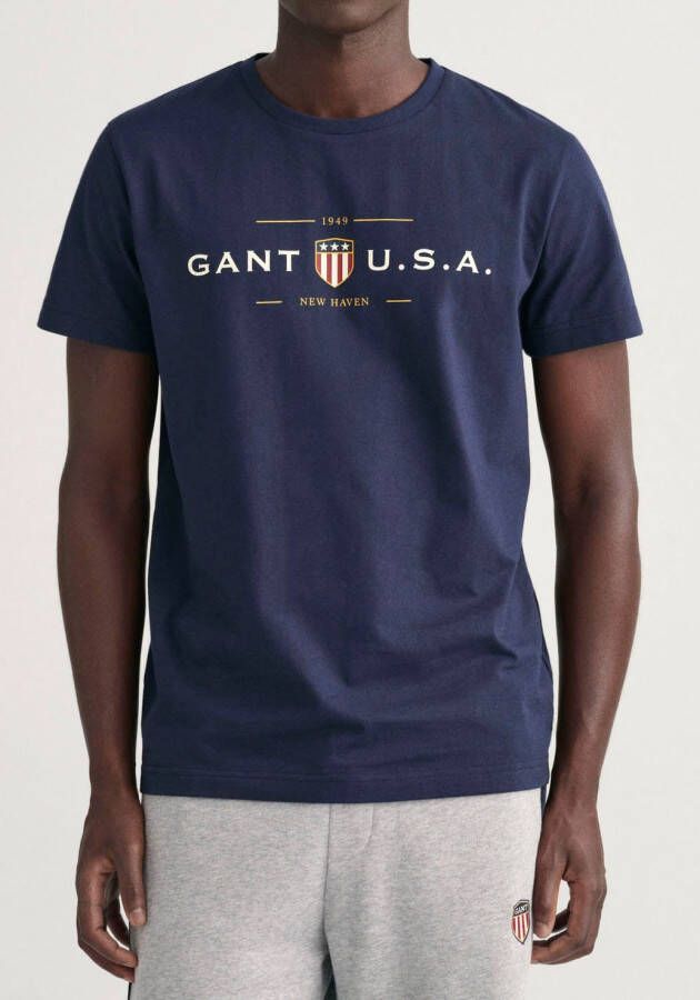 Gant Shirt met print D1. BANNER SHIELD SS T-SHIRT