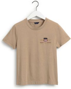 Gant Shirt met ronde hals Archive Shield T-Shirt met geborduurd wapenlogo