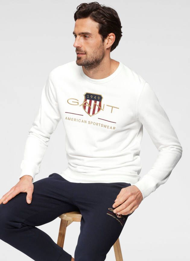 Gant Sweatshirt ARCHIVE SHIELD C-NECK met geribde ronde hals