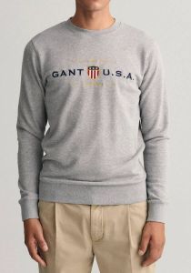 Gant Sweatshirt Banner Shield Grijs Heren