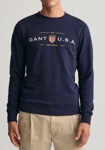 Gant Sweatshirt Banner Shield Blauw Heren