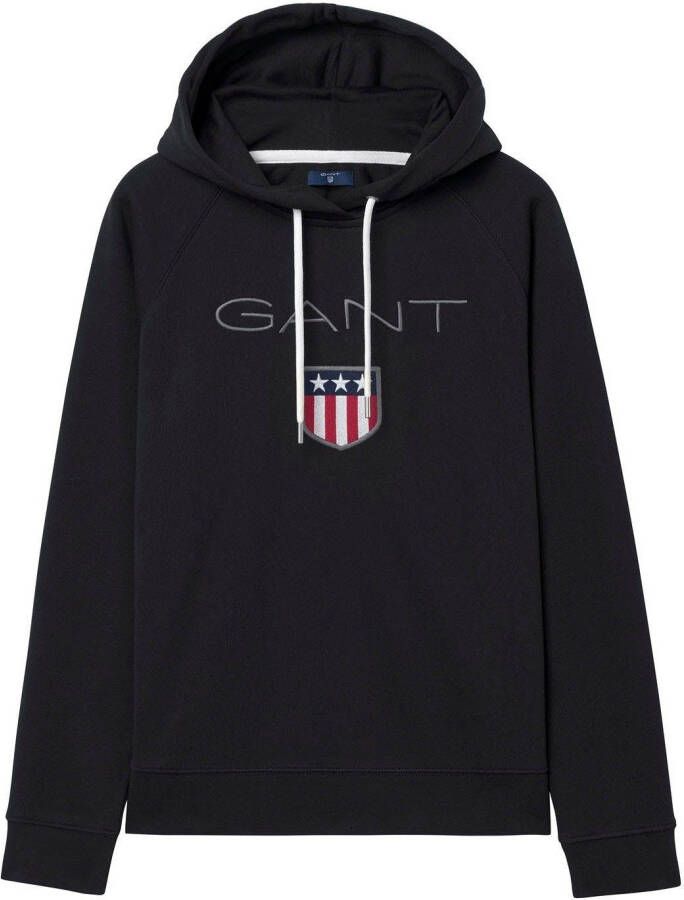 Gant Sweatshirt SHIELD SWEAT HOODIE met grote merkapplicatie voor