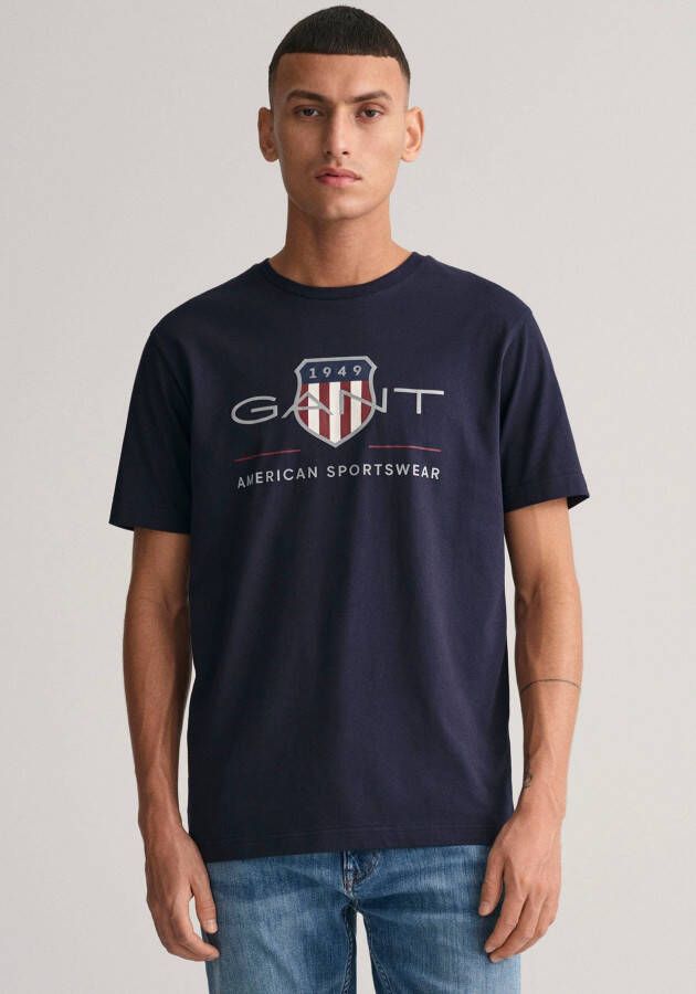 Gant T-shirt met labelprint model 'ARCHIVE SHIELD'